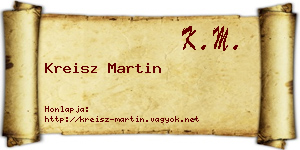 Kreisz Martin névjegykártya